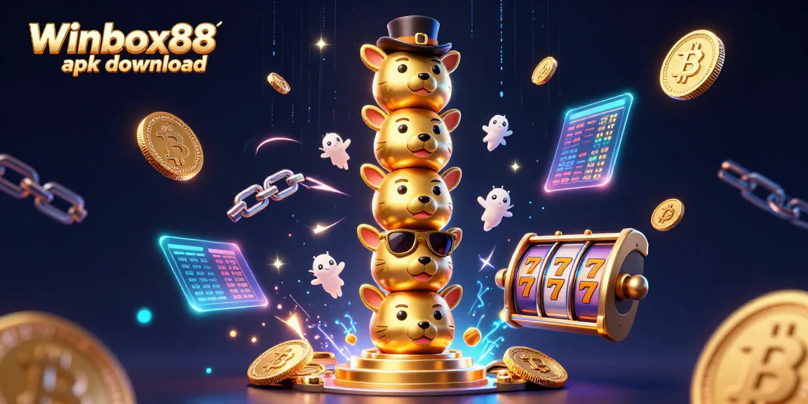 Access the Winbox88 apk download safely with vibrant casino-themed digital art.